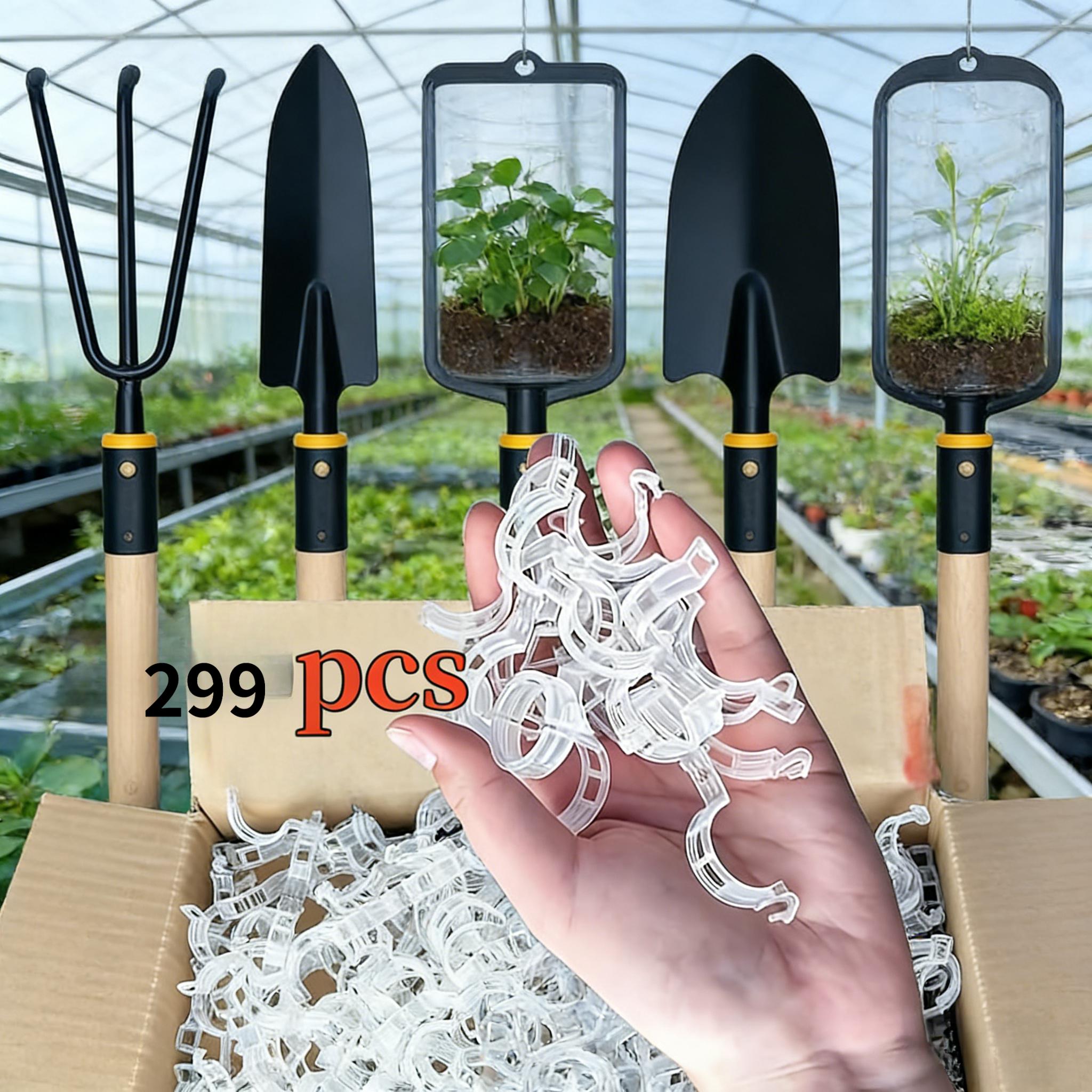 E-shop 299 Stück Weinreben-Clips, Universelle Gemüsehalter für Paprika und mehr, -Klemmen, Beschädigen Pflanzen nicht, Weinreben-Clips Pflanzenhalter,