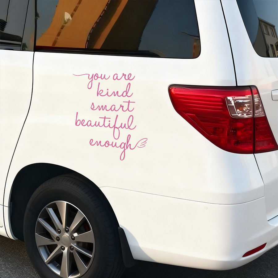 Inspirational Quotes Mirror Stickers, Removable Peel and Stick Decal