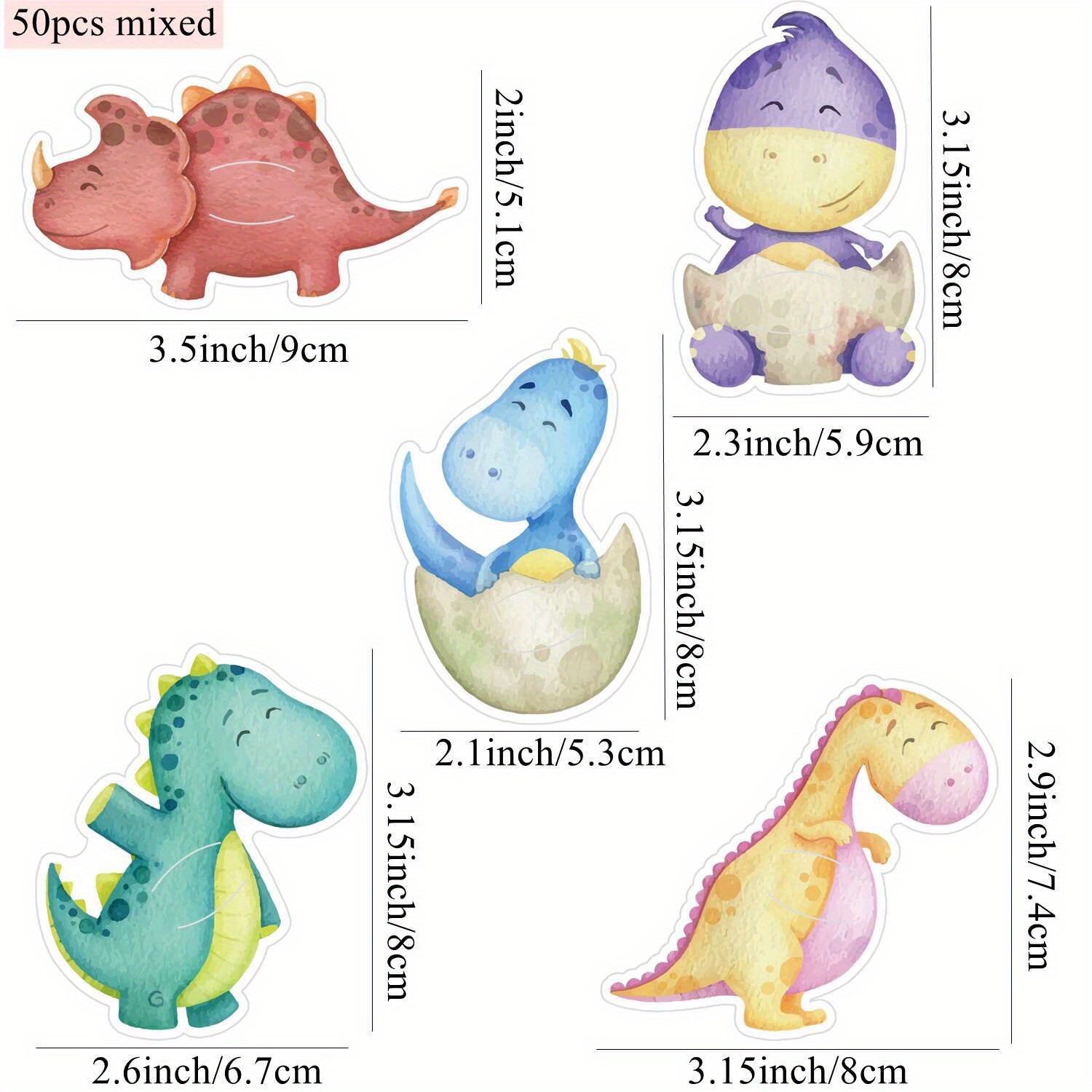 E-shop Geschenk für Sie/Ihn 50er-Pack Cartoon Dinosaurier Süßigkeiten Karten, für Geburtstagsparty Dekorationen, komplett mit Verpackung