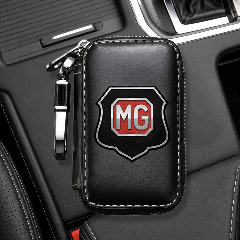 TEMU Protector de llaves de negocios con MG, ideal para guardar llaves y pequeños objetos, unisex, diseño duradero con cierre de cremallera, y
