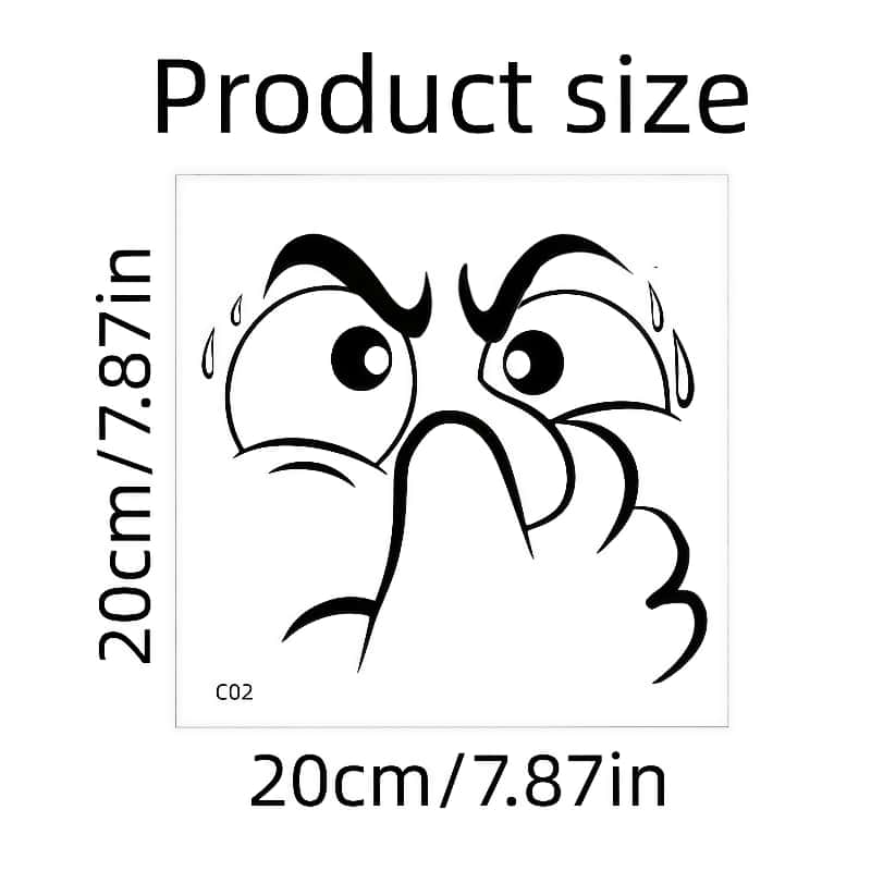 1pc Funny Toilet Lid Sticker - Self-adhesive Bathroom Decor With Face, No Residue Removable Toilet Cover, For Christmas, Halloween, Thanksgiving