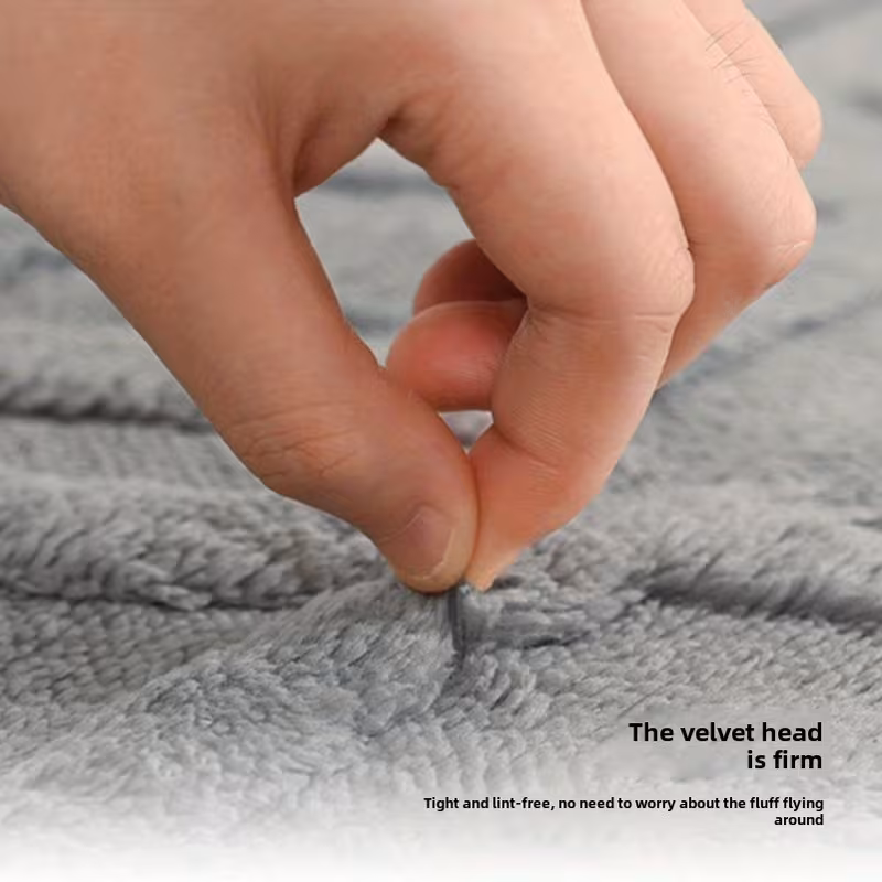 luxury plush bath rug with pvc backing quick dry absorbent knit fabric machine washable non slip bathroom mat 1055gsm 3cm thick 1pc Product details 3