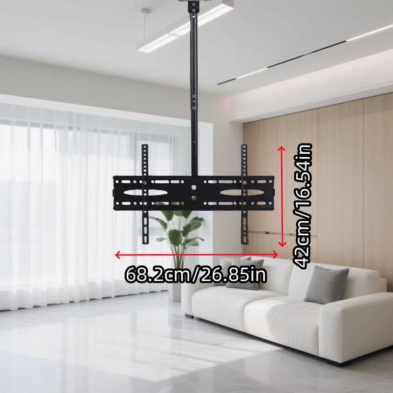 TEMU Ceiling Bracket Tv Mount, Universal Outdoor Ceiling Tv Mount, Flip Down Ceiling Tv Mount, Mount, Drop-down Ceiling Mount, Smart Tv Mount,