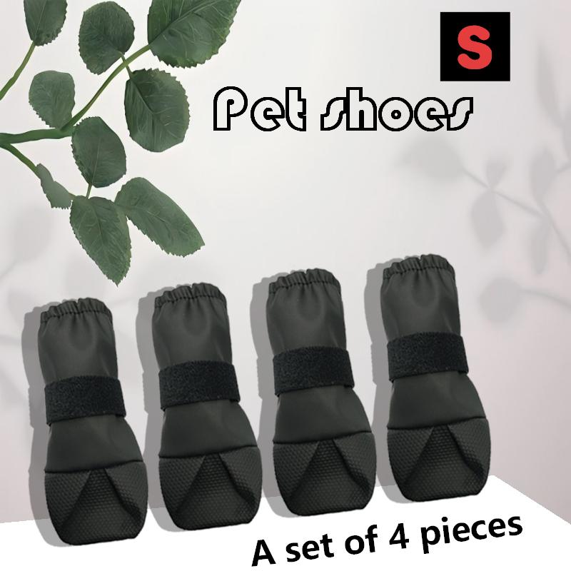 TEMU [ Style] 4pcs Pet Boots, Dog Paw Protectors, Outdoor Travel Essential Dog Boots, Drawstring And Hook-and-loop Anti-slip, Pond Mud Grass Durable