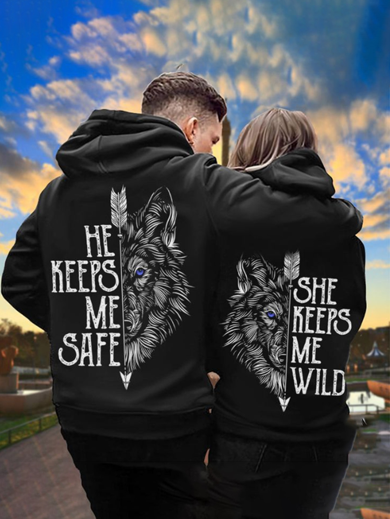 1pc valentines day matching couple hoodies safe Temu