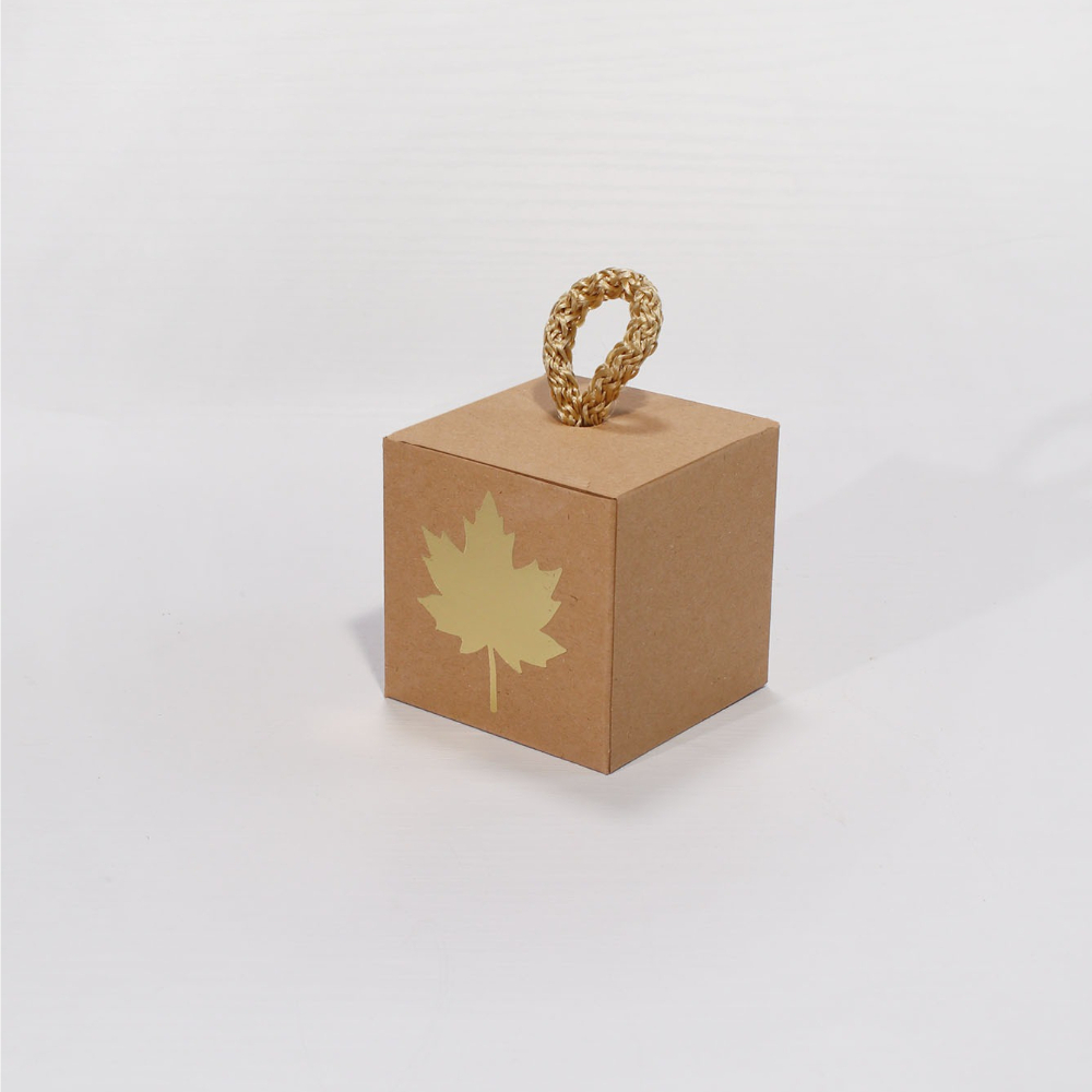 TEMU Confezione da 5 scatole regalo con foglie d'acero autunnali con in o nastro, scatole di carta per bomboniere per del Ringraziamento, Festa del