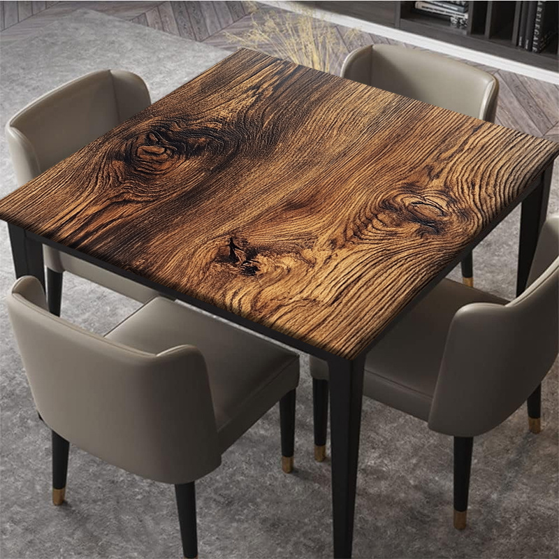 TEMU 1pc Cubierta de mesa cuadrada elástica estampada, Mantel cuadrado elástico, de ámbar, Adecuado para cocina, comedor, , , picnic, fiestas
