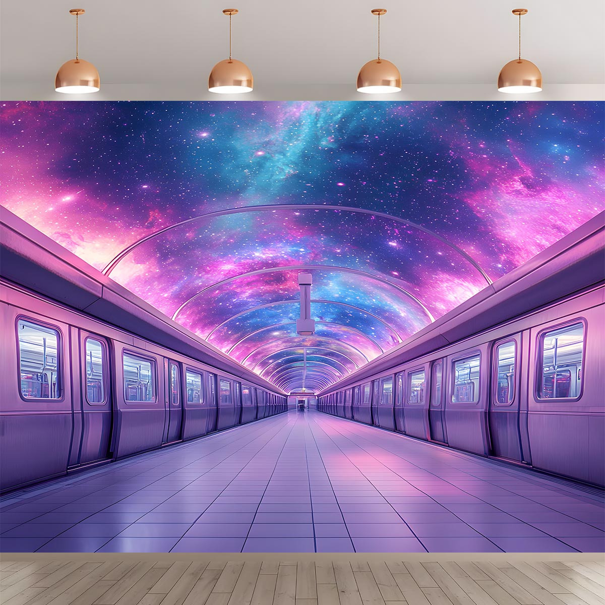 1pc   subway   backdrop banner vibrant   scene with   tones durable polyester photography prop for home decor birthdays anniversaries indoor outdoor use 0