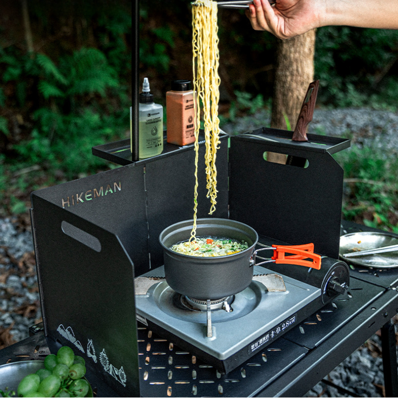 Propane Burner Wind Guard HIKEMAN Camping Stove Windshield