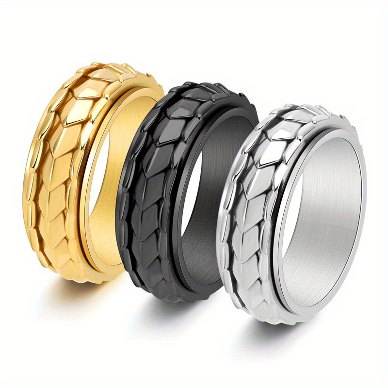   arrival: retro-inspired minimalist men s   ring in titanium stainless steel sweet-edgy style with rotating band   casual attire, halloween, or festive celebrations season-less accessory   gift, casual attire ring,   jewelry, gothic  , edgy fashion, sleek  , durable jewelry, statement ring, unisex jewelry, alternative fashion, men s jewelry, jewelry collectors, trendy men Product details 1
