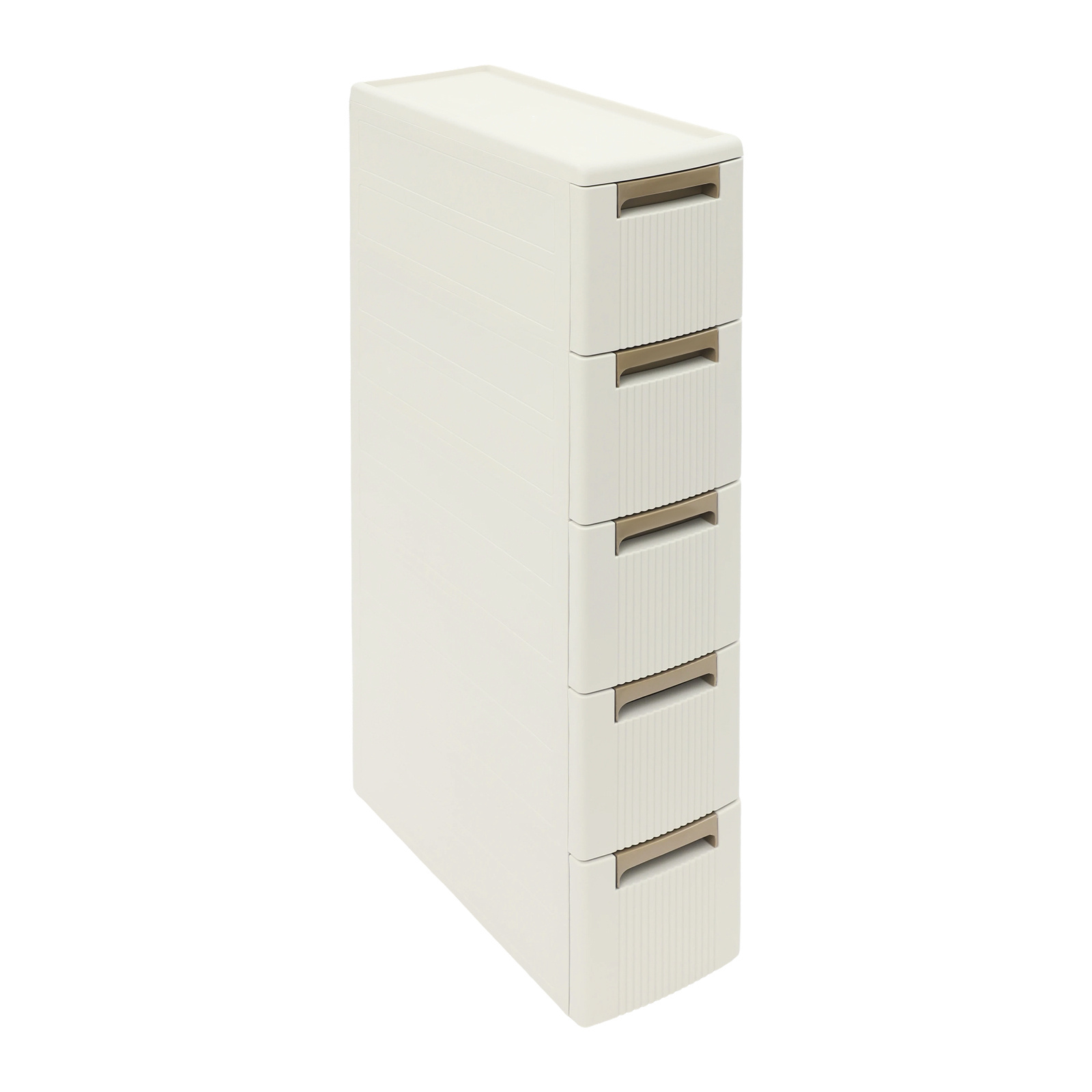 Modern -drawer Narrow Vertical Storage Cabinet With Rolling Cart & Detachable Shelves - Space- Tall Organizer Suitable For Bathroom, Bedroom, Kitchen - Pp Shelving Unit