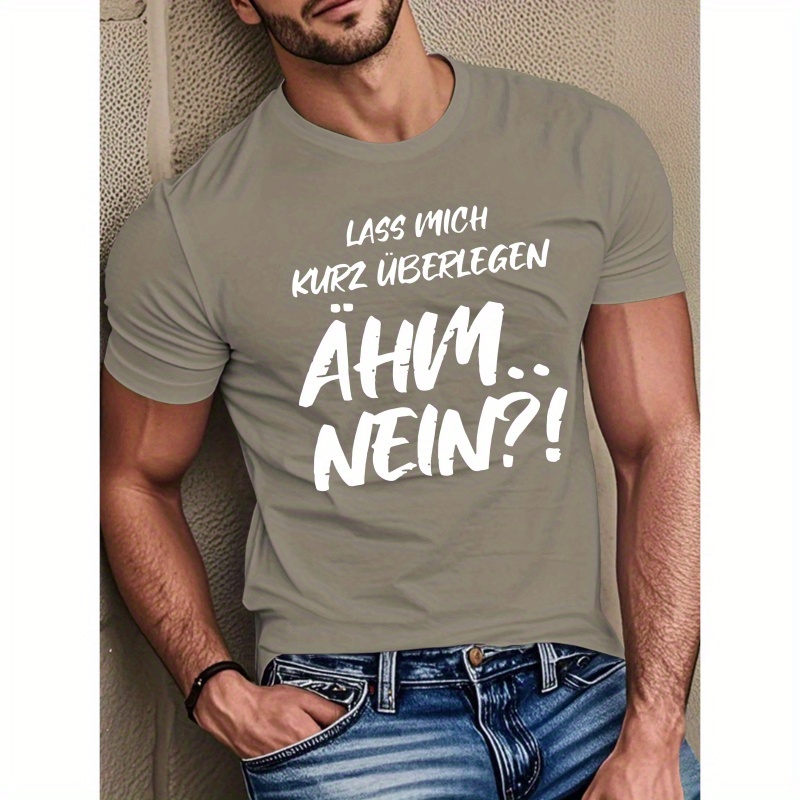 

Funny German Men's Short Sleeve T-shirt Summer T-shirt Top