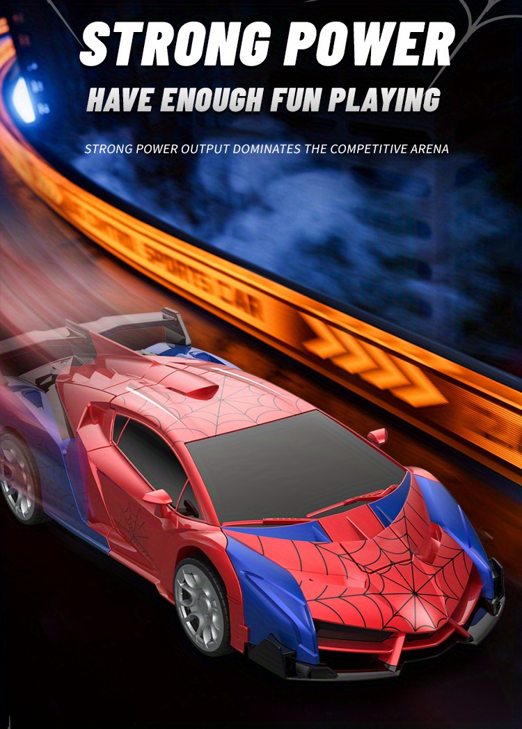 Transformer RC Car, One Key Transform 360° Rotation, 2.4Ghz RC Car 1:18 Ratio Transforming Robot, 2pcs Rechargeable Batteries, One Key Transform 360° Car Toys, For 3-12 Years Old Boys, Birthday Gift