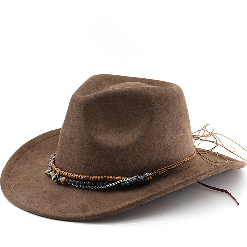 Image of Large Bohemian Felt Hats Suitable For - Cowboy & Jazz Styles, Wide Brim Sun Hat For Mardi Gras,. Day, Valentine', Weddings, Prom - Large Felt For Parties, Daily Wear, Formal Events