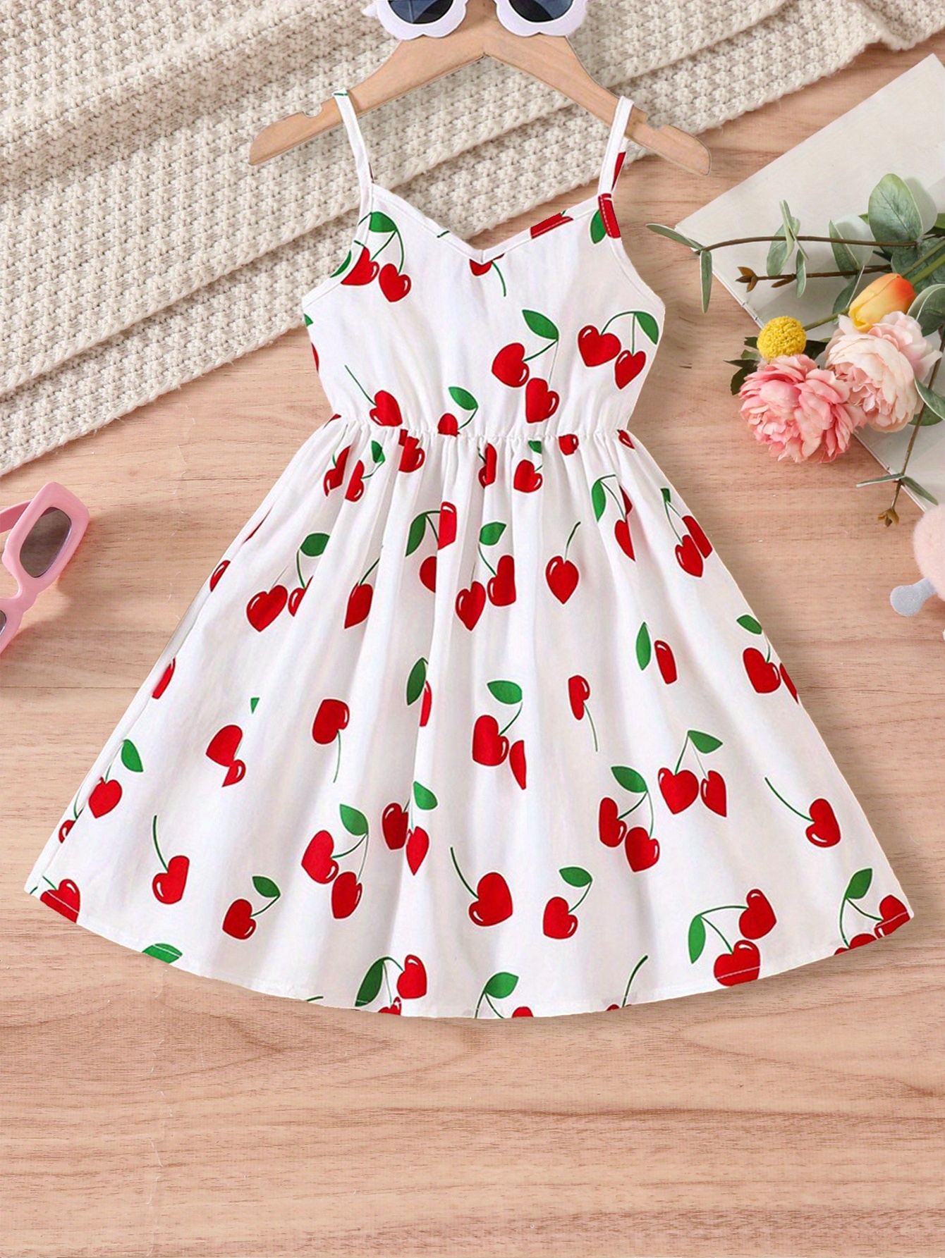 ワンピース ROSY CHERRY CAMISOLE DRESS rosyluceSTRAWBERRY CAMISOLE DRESS（ROSY CHERRY CAMISOLE