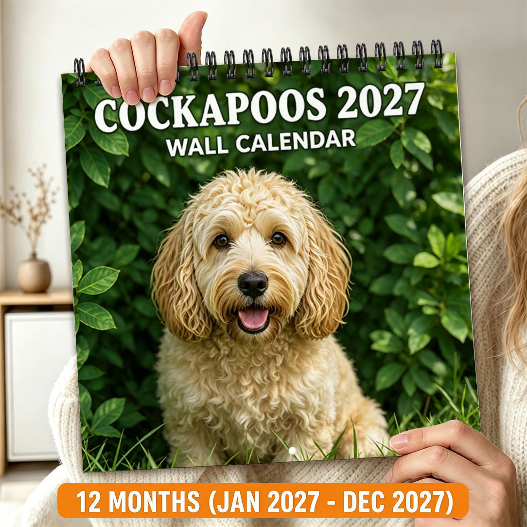 TEMU 2d Flat 1 Teacher's Calendar And Planner, Hanging Wall Calendar, Cappap Dog Wall Calendar, Black Calendar, 8.3*8.3 Inch Monthly Planner With