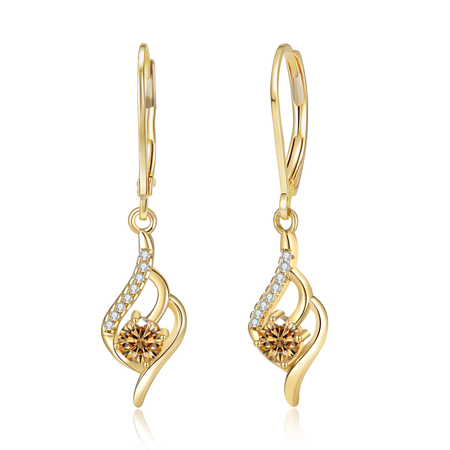 Minimalist 1-Carat Moissanite French Earrings for Women