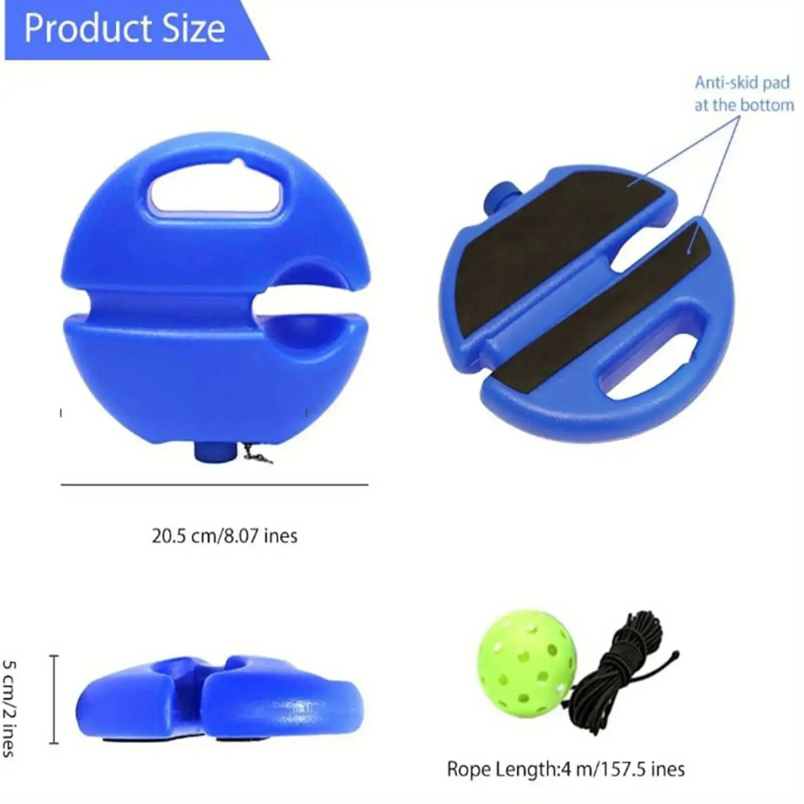 pickleball high   trainer pickleball rebounder durable indoor and   aid beginner practice Product details 12