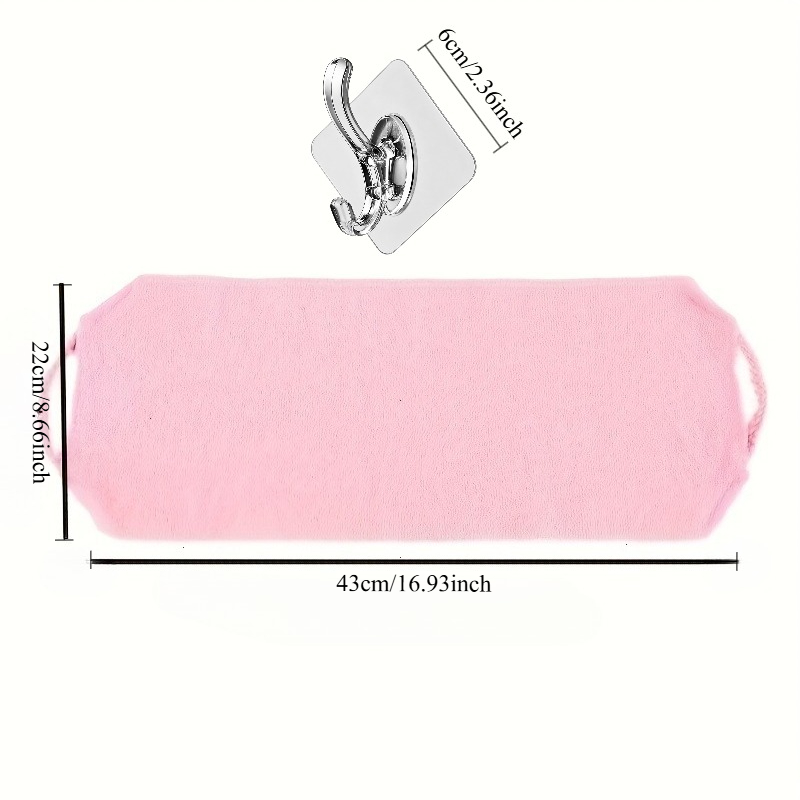 2pcs Exfoliating Body Scrubber Set with Drawstring Design