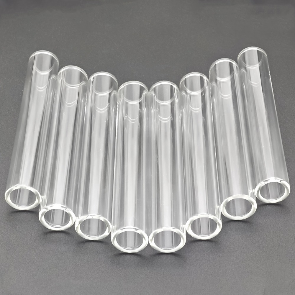 

High-temperature Resistant Glass Tubes, 3/4/5/6 Inch Industrial Borosilicate Glass Pipes, Acid And Resistant, 12mm Outer Diameter, 1.5mm Thickness, Pack Of 8 - Clear, Blow Pipes