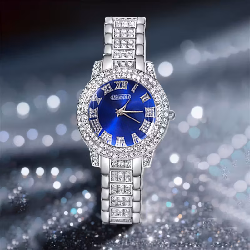 6pcs set watches for women set with 5pcs bracelet necklace earrings ring jewelry for women set elegant womens watches valentines day birthday christmas gifts for women reloj de mujer watches for women Product details 27