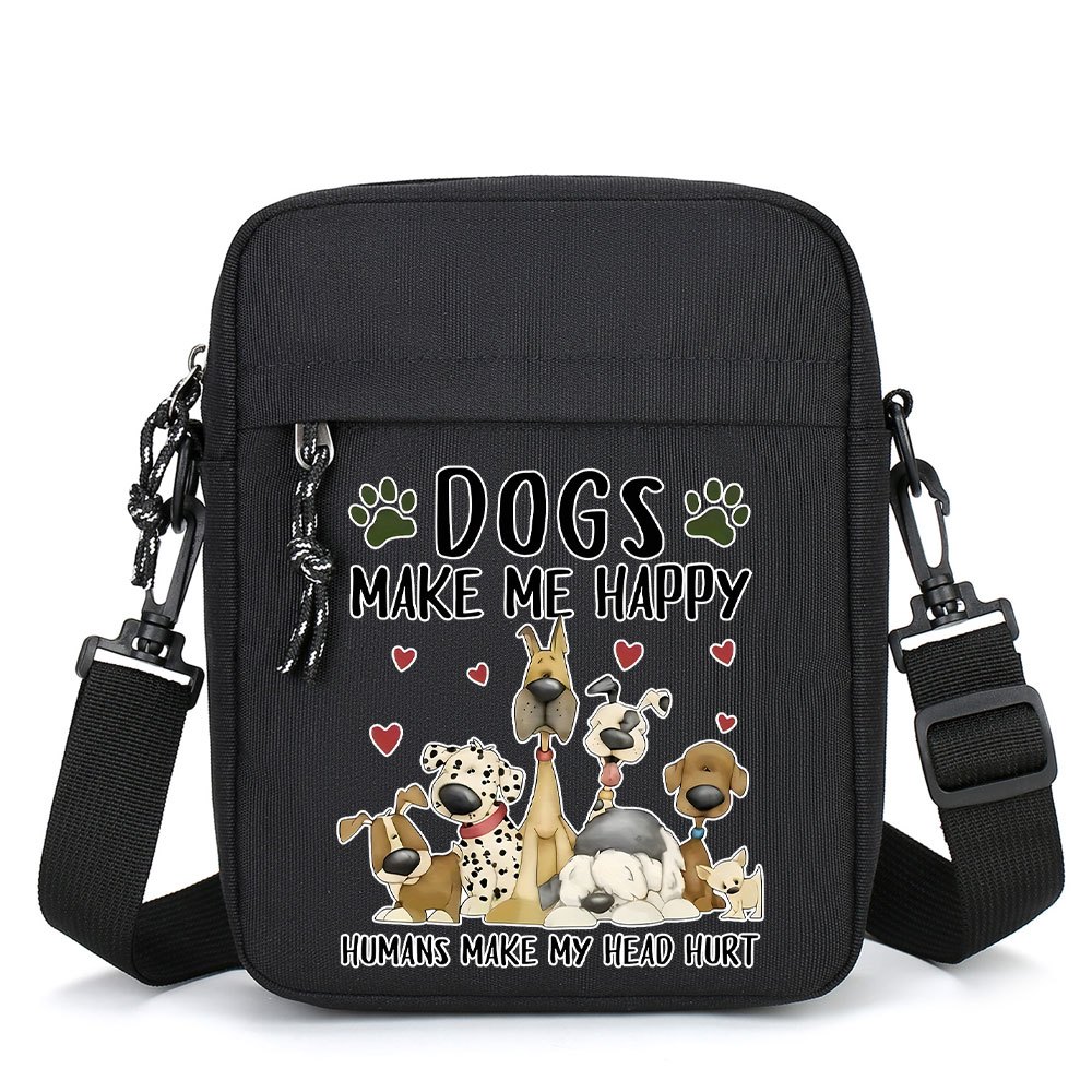 TEMU 1pc Minimalist Versatile Dog Print Crossbody Bag, Multifunctional Large-capacity Shoulder Bag, Phone Bag, Suitable For Daily Commuting, Ideal As