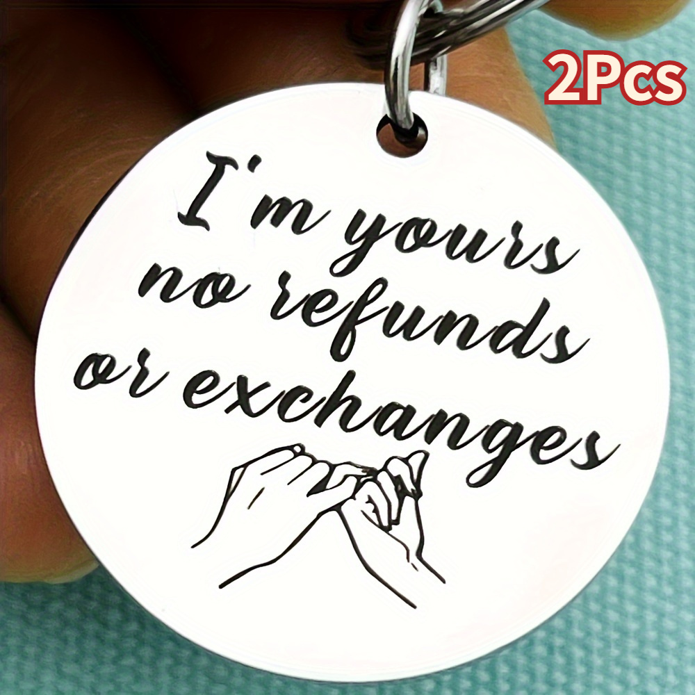 

2pcs Unique Engraved Keychains For , , Engagement, 's Day For