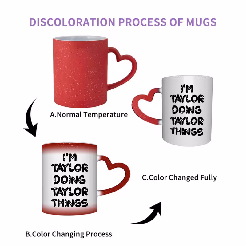 taylor themed color changing ceramic mug with iconic song lyrics signature name 11oz reusable coffee cup for ts fans hand wash only gift for christmas office music lovers 5