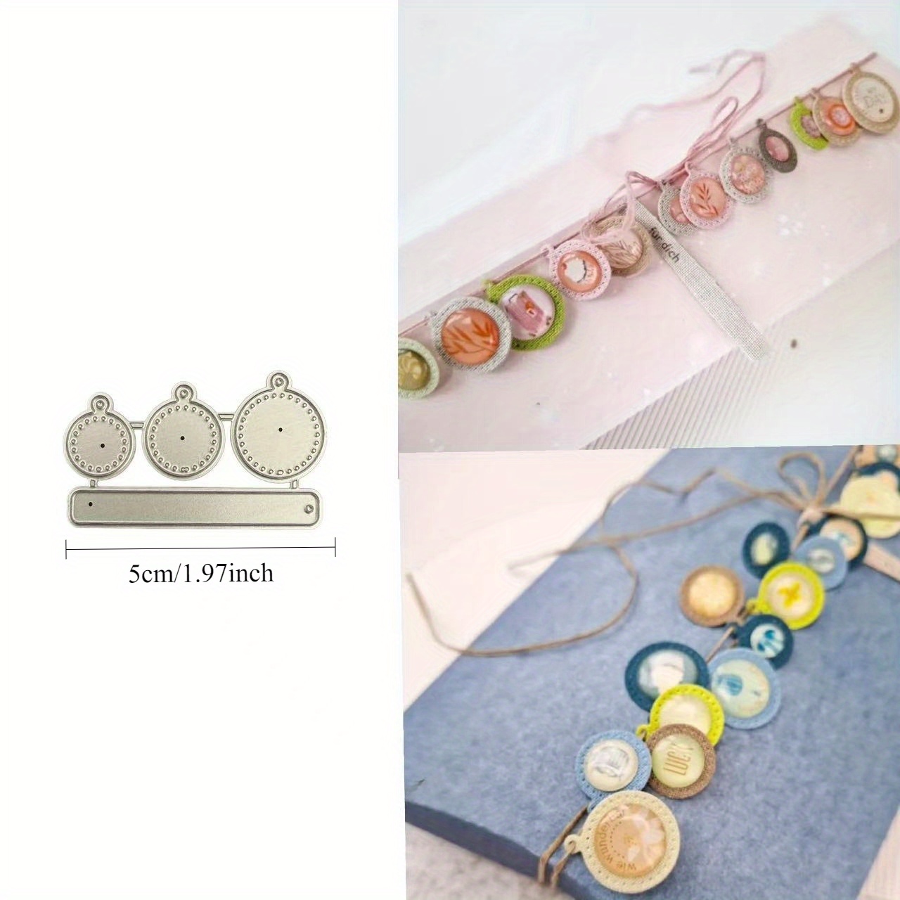Image of Circle Tag Greeting Card Metal Cutting Dies Carbon Mold Cutting, Scrapbooking, Card Making And Paper Art Making, Paper Art Making Supplies