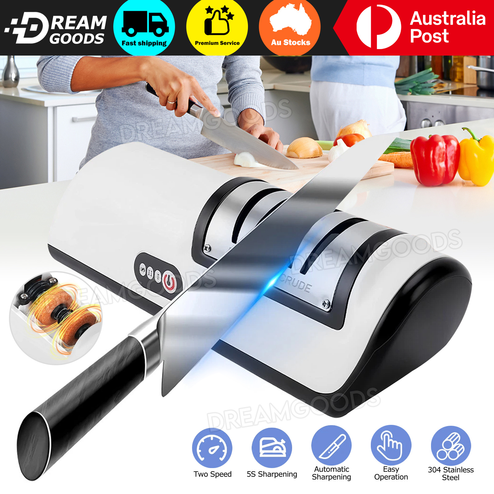 TEMU Usb- Electric Knife Sharpener Suitable Knives & Scissors, Professional Instant Sharpening Tool With Usb Operation, Compact For & Commercial Use,