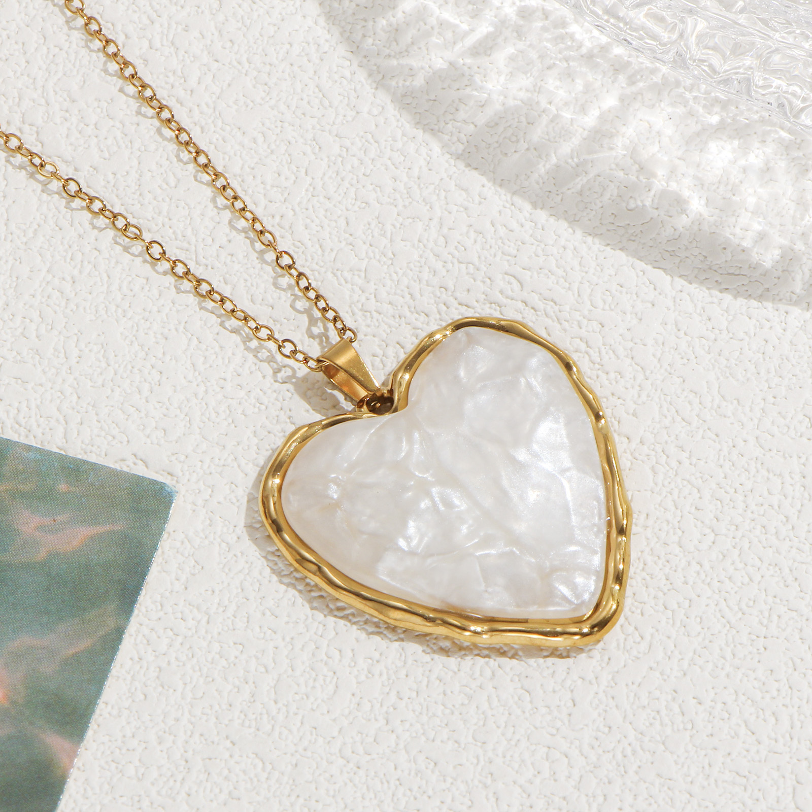 Image of 1pc A Heart Pendant Necklace Designed For Women, Made Of Stainless Steel, Wear