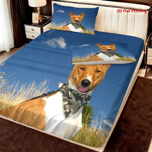 3pcs camouflage bandana fitted sheet three piece set 1 x fitted sheet and 2 x pillowcases theme decorative bedding mattress protector soft breathable 2d flat print