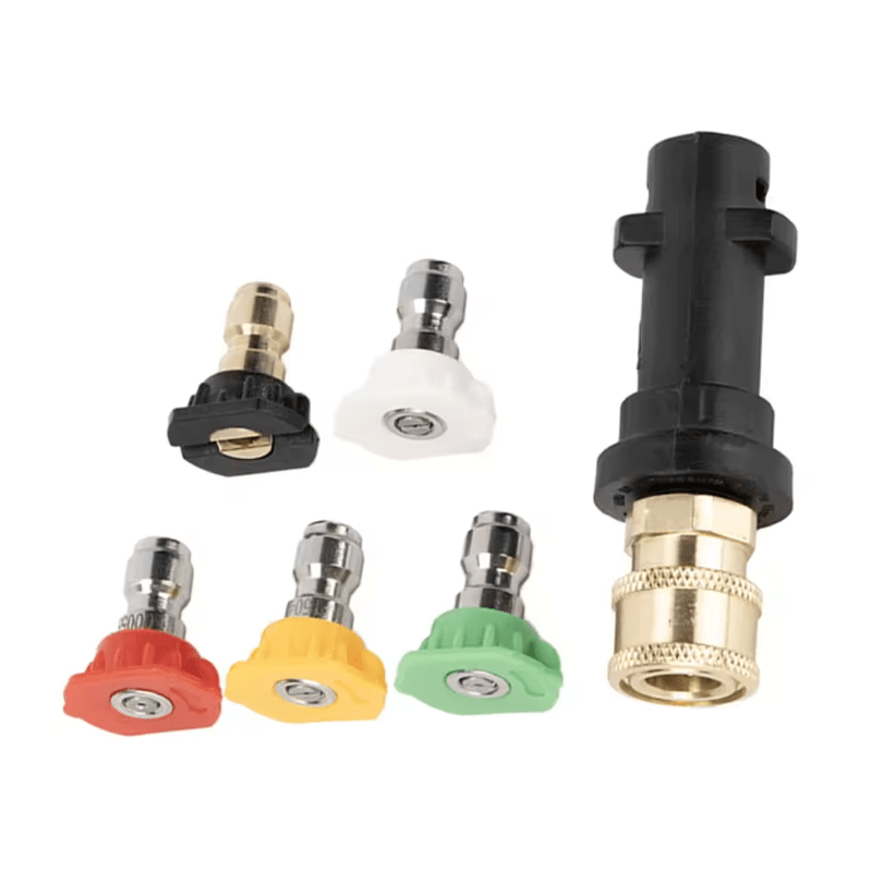 TEMU Used As Accessories For Karcher High-pressure Water Gun -k7 Quick Adapter Car Washing Nozzle 5 Color Foam Pot