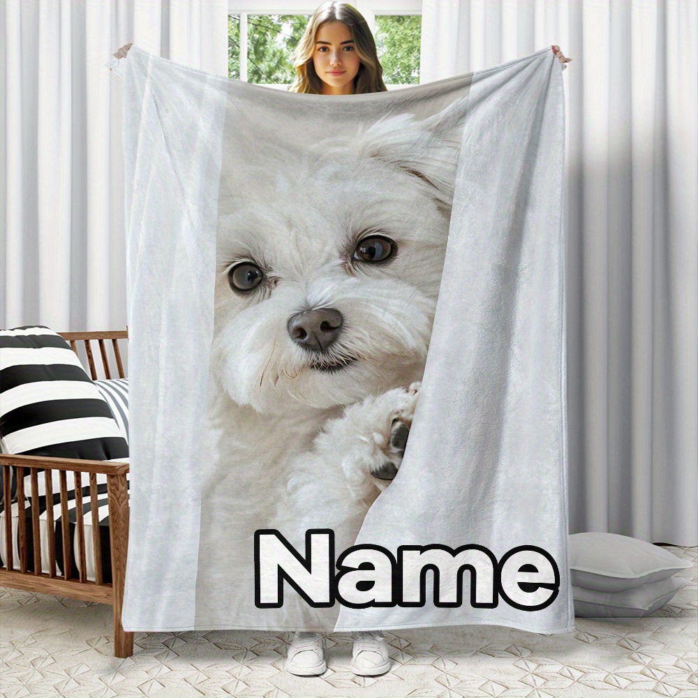 TEMU 【名入れ】犬用 - 軽量フ ホームファグ 寝具 ソファ、ベッド、旅行、キャンプ、リビン、オフィス、ソファ、椅子、ベッドに最適 - ソフトで暖かいフ生地 デジタルプリント