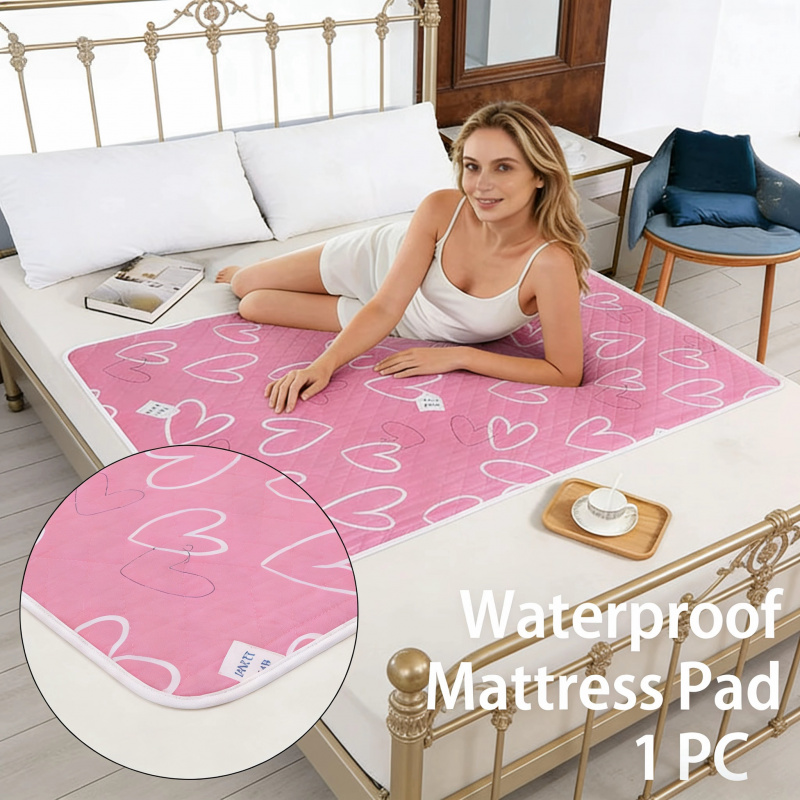 TEMU 1pc Washable Pad, Suitable For Elderly, Teenagers, And Menstrual Use, Leak-proof Mattress Protector, Multiple Sizes And Colors, Easy To Care For