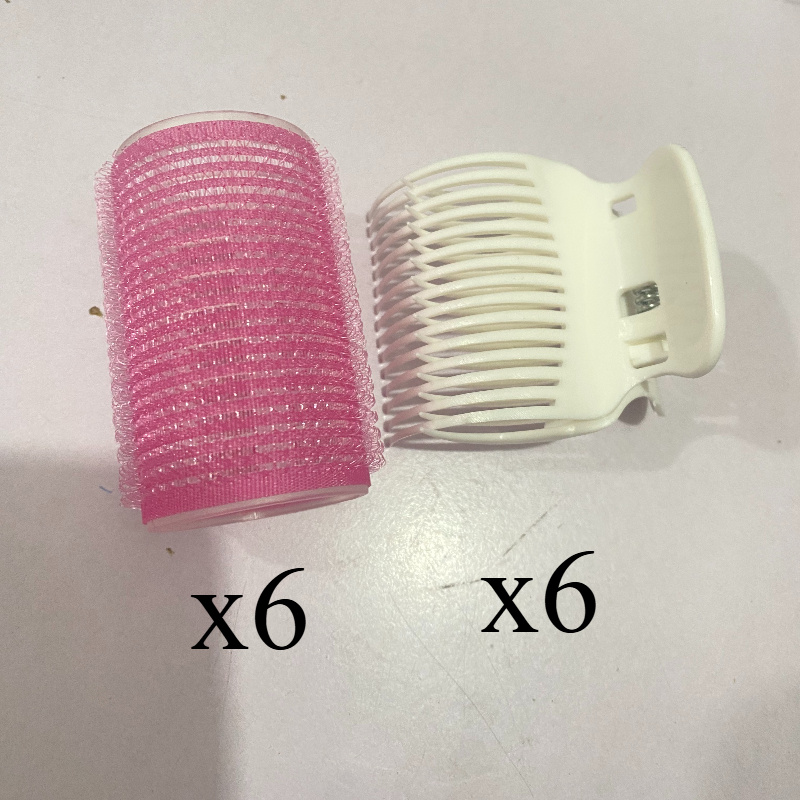 Professional 12-pack Durable Plastic Hair Rollers - Salon-grade Manual Curling Tools For Normal Hair Texture - Beauty And Personal Care Accessories