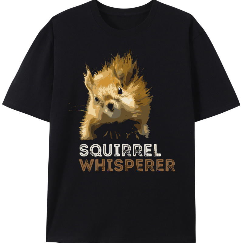 

Cotton T-shirt - Soft, Comfortable Crewneck For | Casual Streetwear With Unique Cartoon Print | All , Squirrel, Cotton T-shirt, Comfortable, Casual Wear