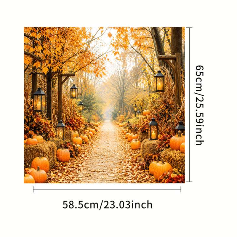 TEMU 2d Flat Decoration 1pc Autumn Forest Path Sticker, Waterproof Oilproof Durable Vinyl Decal, Seamless , Opaque, For Dishwasher, Washing Machine,