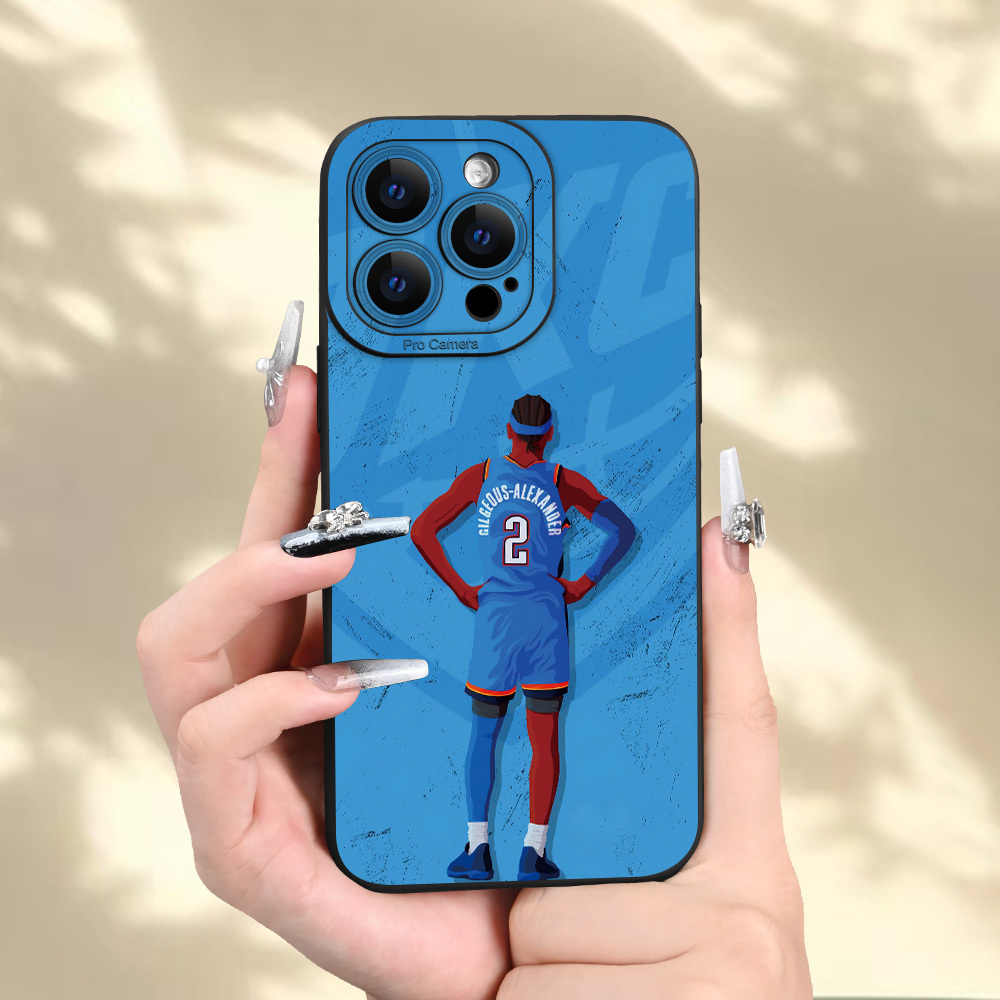 Fashion-Sport-2Nd Basketball Player-Compatible with Iphone  16/15/14/13/12/11 XS XR X Plus Pro Max Black TPU Soft Case, Offers  Shock Protection,