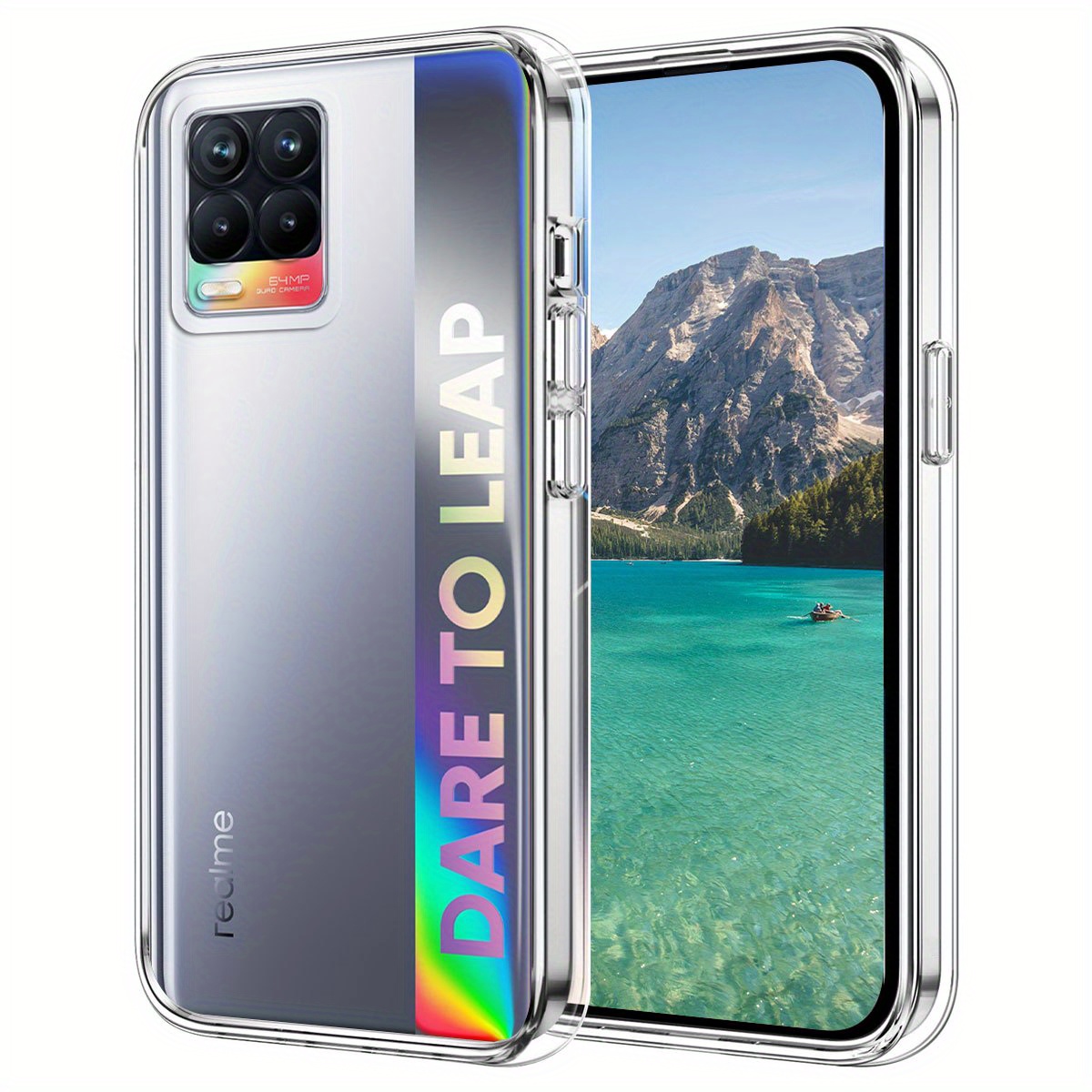 TEMU Phone Case: For Realme 8 4g Protective Case, Flexible Anti-fall Mobile Phone Protective Case, Protection, Anti-scratching Rear Case, Transparent