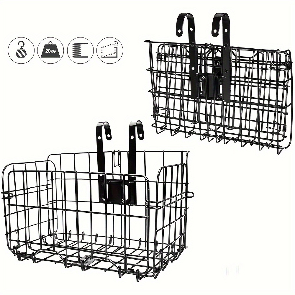 

1pc Bicycle Basket Large Capacity Foldable Adjustable Hanging Basket Storage Basket Front And Rear Hanging Basket, Christmas, Valentine's Day, Easter Gifts