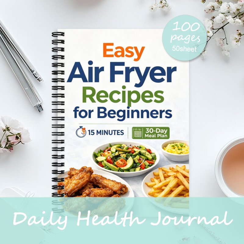 TEMU 1 Pack Air Fryer Recipe Notebook And Cooking Manual With Tearable Perforated Pages, Suitable For Air Fryers. Compact Strawberry-themed Frying