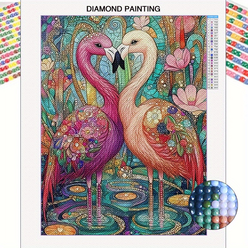 TEMU 5d Full Diamond Round Diamond Painting Kit, Diamond Painting Craft, Mosaic Decoration Craft Wall Art, Animals, Scenery, 30*40 Cm/ 11.8*15.8