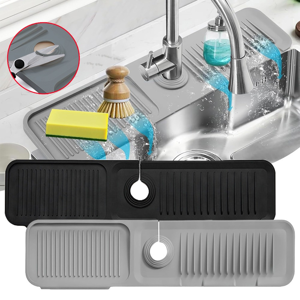 

1pc Faucet Mat, Kitchen , Countertop Drying Pad, Bathroom Countertop Mat, Faucet , Sponge Mat For Kitchen And Bathroom Use