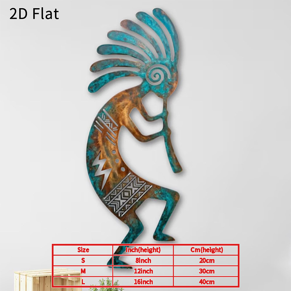 TEMU 2d Flat, Two-dimensional Plane, 1pc Tribal Musician Acrylic Wall Art, Two-dimensional Plane Rustic Decor, Unique And Durable Hanging Sign,