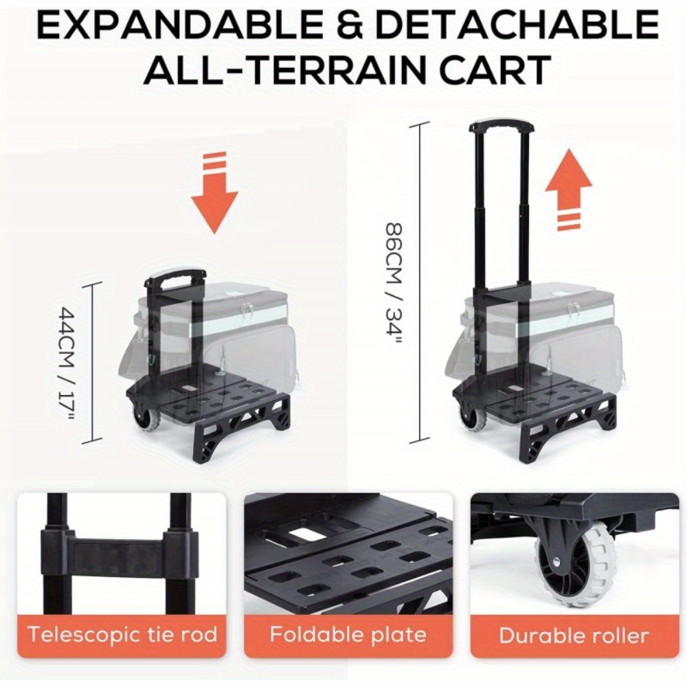 50Can Collapsible Rolling Cooler Leakproof Insulated Soft Cooling Bag with Wheels and AllTerrain Cart for Beach Camping Patio Travel Outdoor Ball Fields