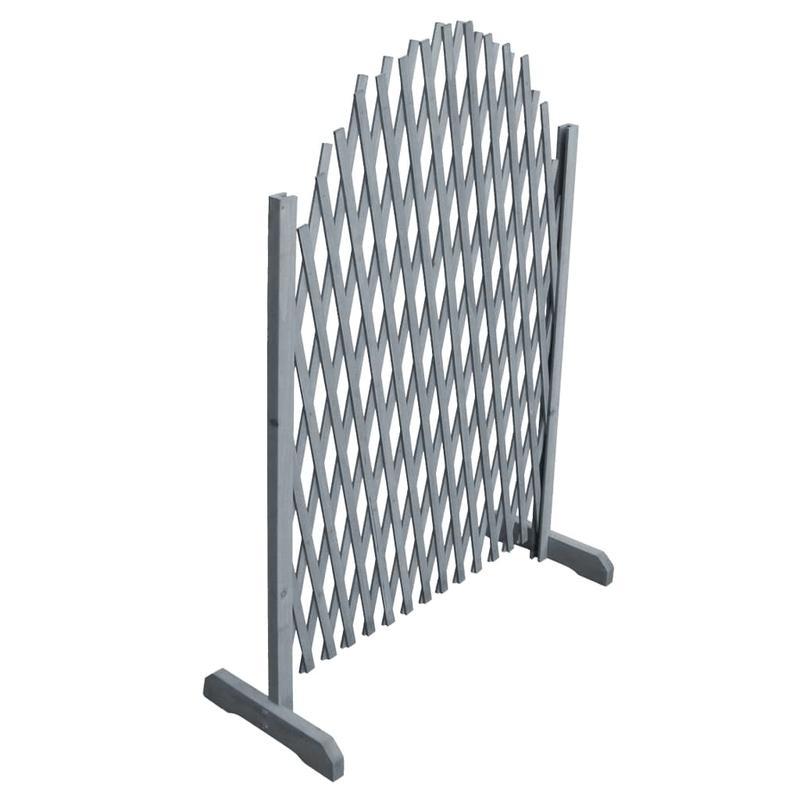 Trellis Fence Solid Fir Wood 1.8x1m Gray