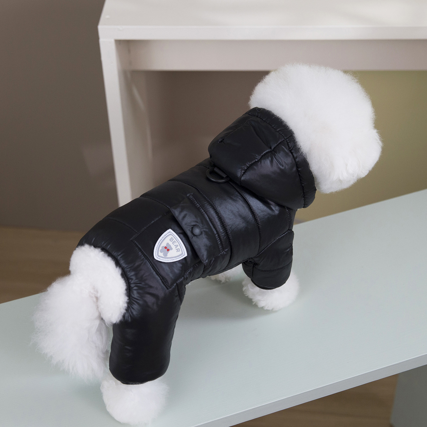 TEMU Весняно-осінній одяг для собак Y Pet Dog Clothes, потовщений, чотириношний, модний, теплий, вітрозахисний, для лиж, 26