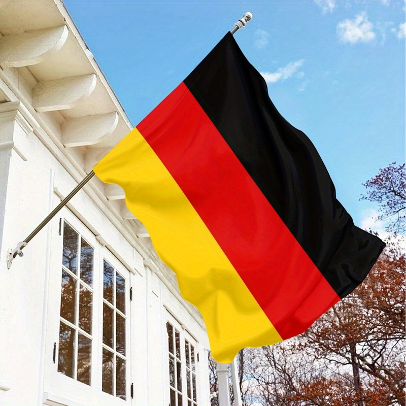E-shop eine deutsche Flagge mit den Maßen 3x5 Fuß, hergestellt aus strapazierfähigem Polyestergewebe, entwickelt, um Wind standzuhalten, für die