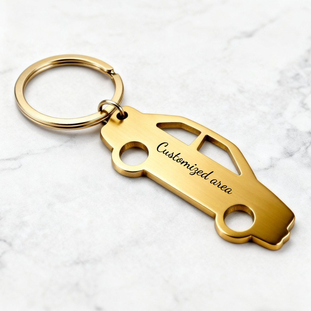 TEMU Custom Personalized Keychain, Small Car Model, Laser-engraved Text, , Durable And Long-lasting, Unisex, Perfect Gift For , Family, And Holidays